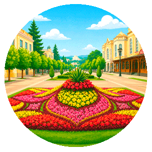 Нижний парк рядом с квартирой в Кисловодске
